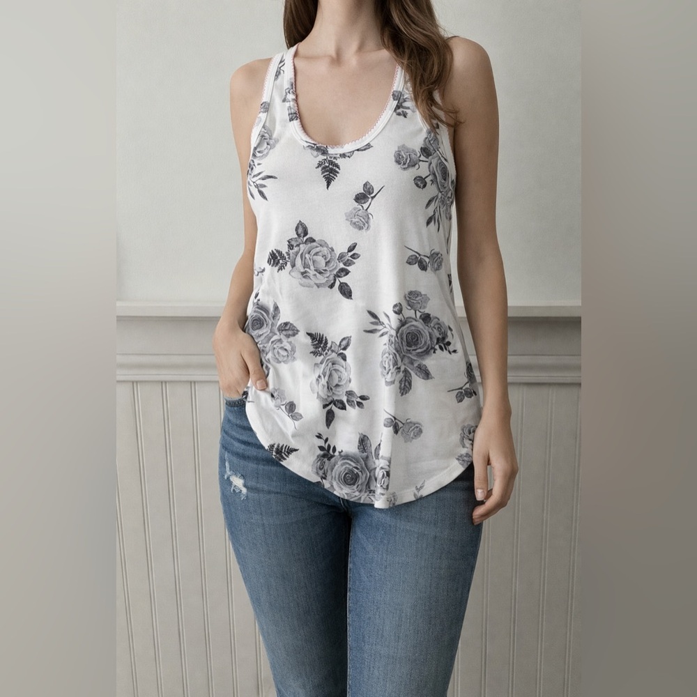 PJ Salvage Soft Floral Racerback Lounge Tank | NWT | Size S - Picture 4 of 7